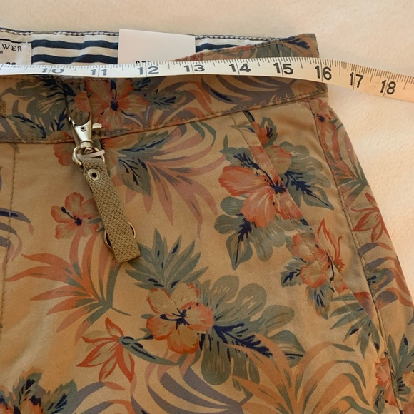Denim & Flower Men's Floral Chino Shorts - Tan with Green & Orange Accents - Picture 11 of 12